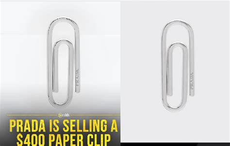 prada uk price|Prada paperclip.